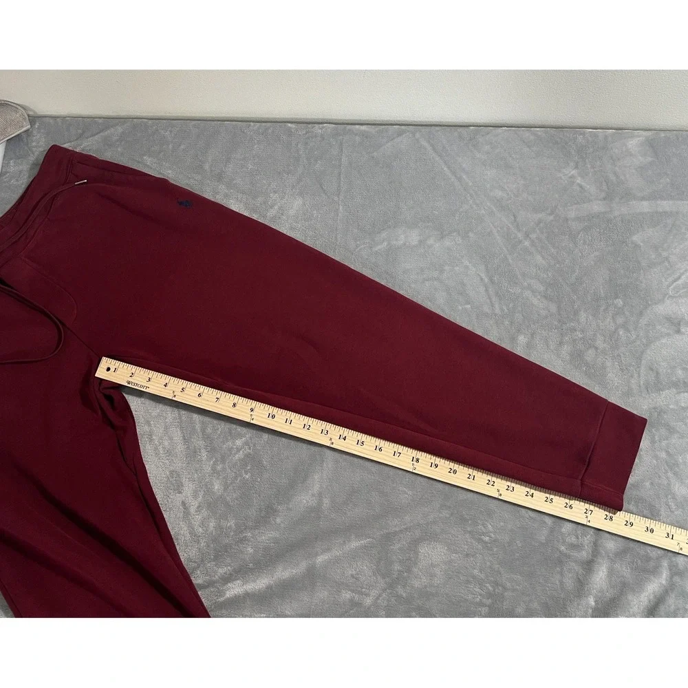 Polo Ralph Lauren Sweatpants Joggers Mens Large Burgundy Red Blue Pony Pants